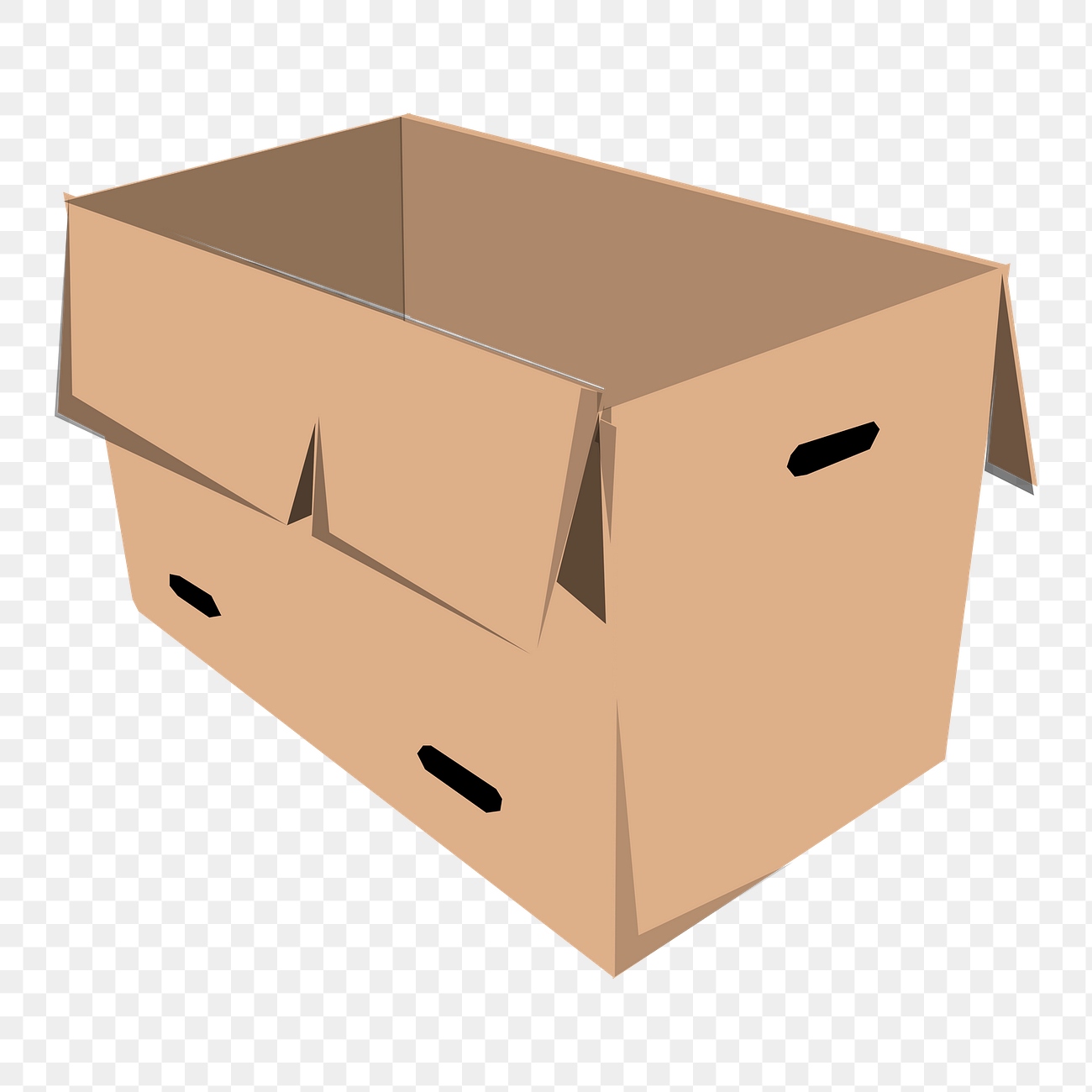 Cardboard box png sticker, object